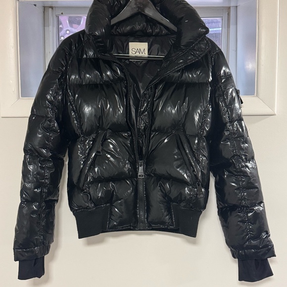SAM Women's Freestyle Bomber/Puffer Jacket Jet Black Size Large - Picture 2 of 16